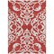 Homeroots 8' X 10' Red And Ivory Damask Washable Indoor Outdoor Area Rug 614458 - alternate 3