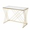 Homeroots 40" Clear and Gold Glass Writing Desk 402046 - alternate 6