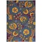 Homeroots 6' X 9' Blue Yellow And Green Indoor Outdoor Area Rug 527609 - alternate 1