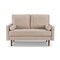 Homeroots 57" Beige And Dark Brown Velvet Loveseat and Toss Pillows 543713 - alternate 9