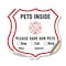 Signmission Pets Inside Shield Sign Alert Please Sav, 18 inch X 18 inch, Vinyl Decal, 2PK SHI-D-2PACK-18-429 - alternate 1