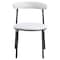 Leisuremod Lume Modern Dining Side Chair in Polyester with Black Steel Frame in Grey, 4PK LC20GR4 - alternate 8