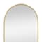 Homeroots 70" Gold Metal Arch Wall Mounted Leaning Or Freestanding Framed Full Length Mirror 719122 - alternate 4