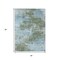 Homeroots 3' X 5' Sage And Denim Blue Abstract Washable Indoor Outdoor Area Rug 630651 - alternate 7