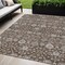 Homeroots 5' X 8' Chocolate Beige And Gray Floral Washable Indoor Outdoor Area Rug 605420 - alternate 1