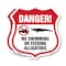 Signmission Alligator Warning Shield Sign Danger! No, 6 inch X 6 inch, Plastic Sign, 2PK SHI-P-2PACK-6-356 - alternate 1