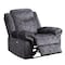 Homeroots 41" Granite Gray Fabric Power Recliner 563932 - alternate 8