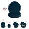 Smarty Had A Party 85 Navy Flat Round Disposable Plastic AppetizerSalad Plates 120 Plates, 120PK 838-N-CASE - alternate 8