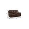 Homeroots 76in Brown Faux Leather Manual Reclining Love Seat With Storage 329410 - alternate 4
