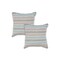 Homeroots Set of Two 18" X 18" Blue Beach Chevron Cotton Zippered Pillow, 2PK 535267 - alternate 3