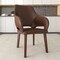 Leisuremod Vivara Collection Modern Dining Chair in Dark Brown VC23DBR - alternate 9