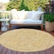 Homeroots 8' Wheat And Gold Round Medallion Washable Indoor Outdoor Area Rug 616300 - alternate 6