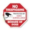 Signmission No Trespassing Protected by Video S, 10 Inch X 10 Inch, Vinyl Decal OC-D-10-92 - alternate 1