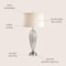 Jonathan Y Julian 33.5" Glass/Crystal LED Table Lamp, Smoked Grey JYL2066A - alternate 7