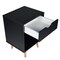 Homeroots 22" Black One Drawer Nightstand 489237 - alternate 3