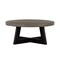 Homeroots 36" Gray And Black Concrete And Solid Wood Round Coffee Table 520650 - alternate 1