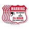Signmission 24 Hour Surveillance Shield Sign Warning, 12 inch X 12 inch, Aluminum Metal Sign, 5PK SHI-A-5Pack-12-347 - alternate 1