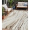 Homeroots 5' X 8' Ivory Beige And Brown Abstract Washable Indoor Outdoor Area Rug 600235 - alternate 1