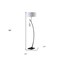 Homeroots 59" Matte Black Dual Arc Floor Lamp With White Drum Shade 523890 - alternate 7