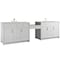 James Martin Vanities Bellshire 120" Dual Vanity Set w/24" Make-Up Counter, Bright White w/3 cm Eternal Jasmine Pearl Sile 660-VMC120-BW-3EJP - alternate 5