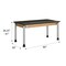Diversified Spaces Adjustable Table, Wood Frame, 30" D P8142BK - alternate 3