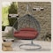 Leisuremod Teardrop Hanging Swing Chair with Stainless Steel Stand, 440 lb Capacity, Weatherproof RSCGR-57DOR - alternate 10
