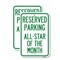 Signmission Reserved Parking All - Star of the Month, 12'' X 18'' 2 Signs, Heavy Gauge Aluminum, 2PK A-1218-2PACK-23139 - alternate 1