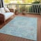Homeroots 9' X 12' Sky Blue And Blush Medallion Washable Indoor Outdoor Area Rug 615744 - alternate 8