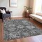 Homeroots 3' X 5' Gray And Ash Gray Damask Washable Indoor Outdoor Area Rug 609072 - alternate 6