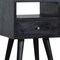 Homeroots 22" Black Solid Wood One Drawer Nightstand 722545 - alternate 3