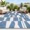 Jonathan Y Odette Modern Geometric Abstract Two-Tone Navy/Cream 3 ft. x 5 ft. Indoor/Outdoor Area Rug TSN303B-3 - alternate 1