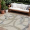 Homeroots 9' X 12' Beige Ivory And Gray Abstract Washable Indoor Outdoor Area Rug 599104 - alternate 1