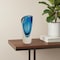 Homeroots 8" Clear and Blue Crystal Table Vase 375782 - alternate 7