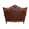 Homeroots 69in Brown And Walnut Top Grain Leather Curved Loveseat and Toss Pillows 515718 - alternate 8