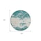 Homeroots 8' Teal Blue Ivory And Gray Round Abstract Washable Indoor Outdoor Area Rug 599522 - alternate 8