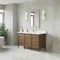 James Martin Vanities Brittany 60" Sgl Vanity, Pecan w/ Sgl Hole 3 CM White Zeus Silestone Top and Matching Backsplash 655-V60S-PCN-1WZ - alternate 8