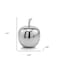 Homeroots 6" Silver Buffed Aluminum Decorative Apple Tabletop Sculpture 383763 - alternate 5