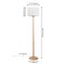 Jonathan Y Maryna 59.5 in. Minimalist Modern Teahouse Wood w/Ribbed Cocoon Pumpkin Shade LED Floor Lamp, White/L JYL4200B - alternate 6
