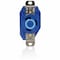 Leviton Flanged Locking Receptacle, L6-30R, 30 A, 277V AC, Single Phase, 2 Pole, Flush Mount, Blue 2620-BU - alternate 1