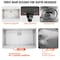 Vevor 33" Top Mount Farmhouse Kitchen Sink Single Bowl Basin 304 Stainless Steel TXHW332209RS1 - alternate 8
