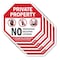 Signmission Private Property No Trespassing Sol, 10 inch X 10 inch, Aluminum Metal Signs, 5PK OC-A-5Pack-10-103 - alternate 1
