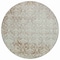 Homeroots 8' Chocolate Round Damask Washable Indoor Outdoor Area Rug 607688 - alternate 7