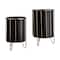 Homeroots Set of Two Black Metal 20 Ounce Round Pot Planters, 2PK 609410 - alternate 1