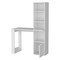 Homeroots 39" White Wood L Shape H-Shape Computer Desk 535152 - alternate 1