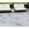 Homeroots 9' X 12' Navy Blue And Sky Blue Geometric Washable Indoor Outdoor Area Rug 588260 - alternate 1