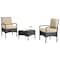 Lavish Home Outdoor Chair Cushions w/ Sun & Water-Resistant Removable Covers Memory Foam Patio Cushions HT-OUTDR-TN - alternate 8