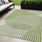 Homeroots 5' X 8' Green And Ivory Geometric Washable Indoor Outdoor Area Rug 597626 - alternate 1
