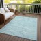 Homeroots 3' X 5' Aqua And Ivory Abstract Washable Indoor Outdoor Area Rug 601020 - alternate 6