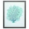 Homeroots 27" X 33" Distressed Wood Toned Frame Aqua Coral On White Ii 365835 - alternate 1