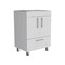 Homeroots 24" White And Silver Wood Freestanding Bathroom Vanity With White Sink 543630 - alternate 1